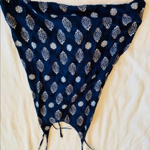 Navy Blue and White Tank Top